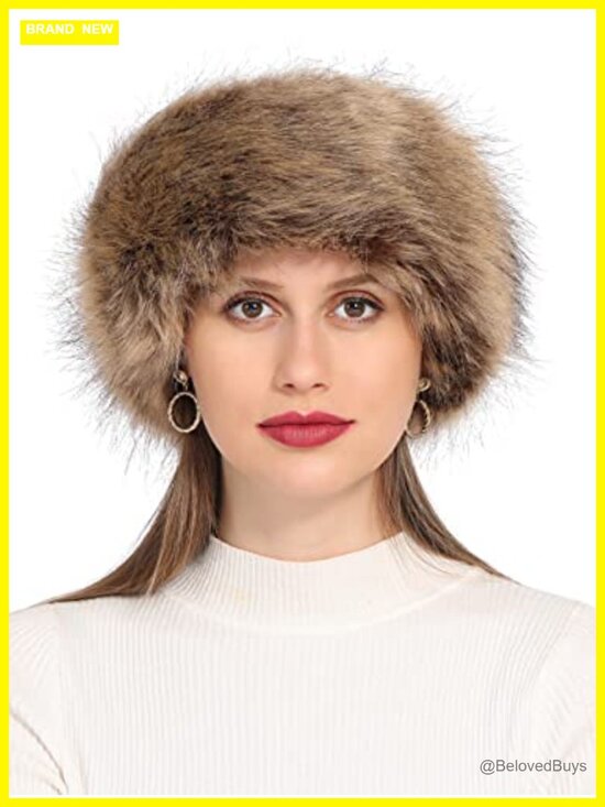 Faux Fur Bucket Hat and Headband Set for Winter main image 5